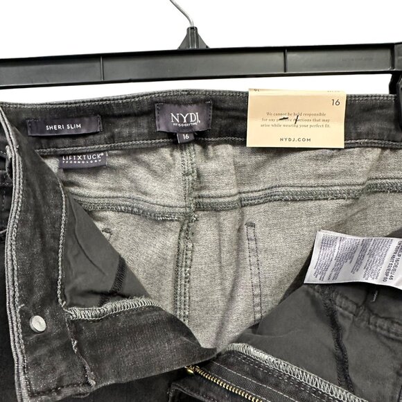 NYDJ Womens Mid Rise Sheri Slim Fit Ankle Stretch Denim Jeans Remington Size 16 - Picture 3 of 11